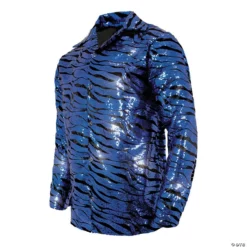Adult Blue Sequin Tiger Shirt