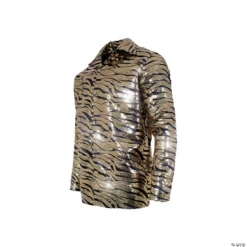 Adult Gold Sequin Tiger Shirt