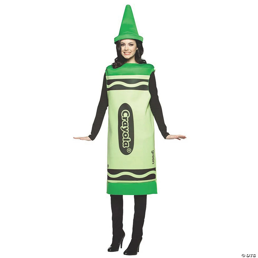 Adult's Green Crayola® Crayon Costume - Medium 3 Adult's Green Crayola® Crayon Costume - Medium