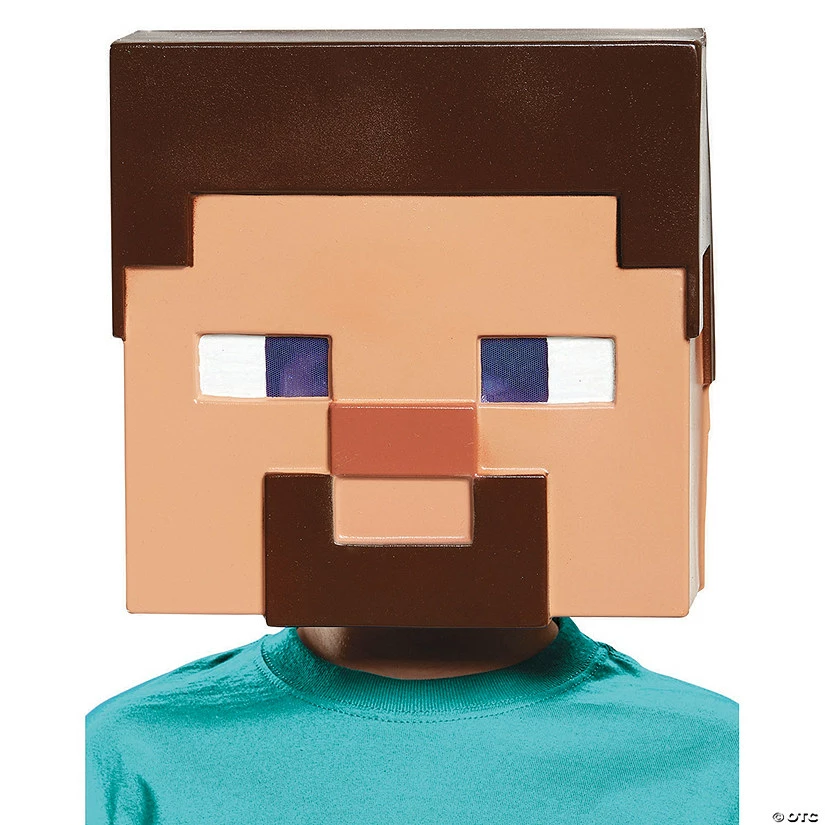 Adult's Minecraft Steve Vacuform Mask 3 Adult's Minecraft Steve Vacuform Mask