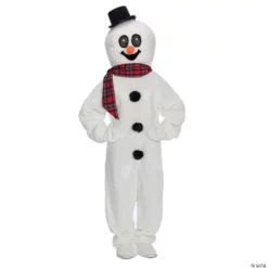 Adult's Snowman Suit With Mascot Head