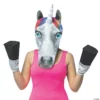 Adult's Unicorn Head Mask With Hooves 2 Adult's Unicorn Head Mask With Hooves -Halloweenexpress Winkel adults unicorn head mask with hoovesgc5044