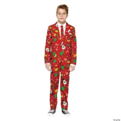 Boy's Red Icon Christmas Suit