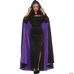 Cape Hooded Velvet W Purple Lining