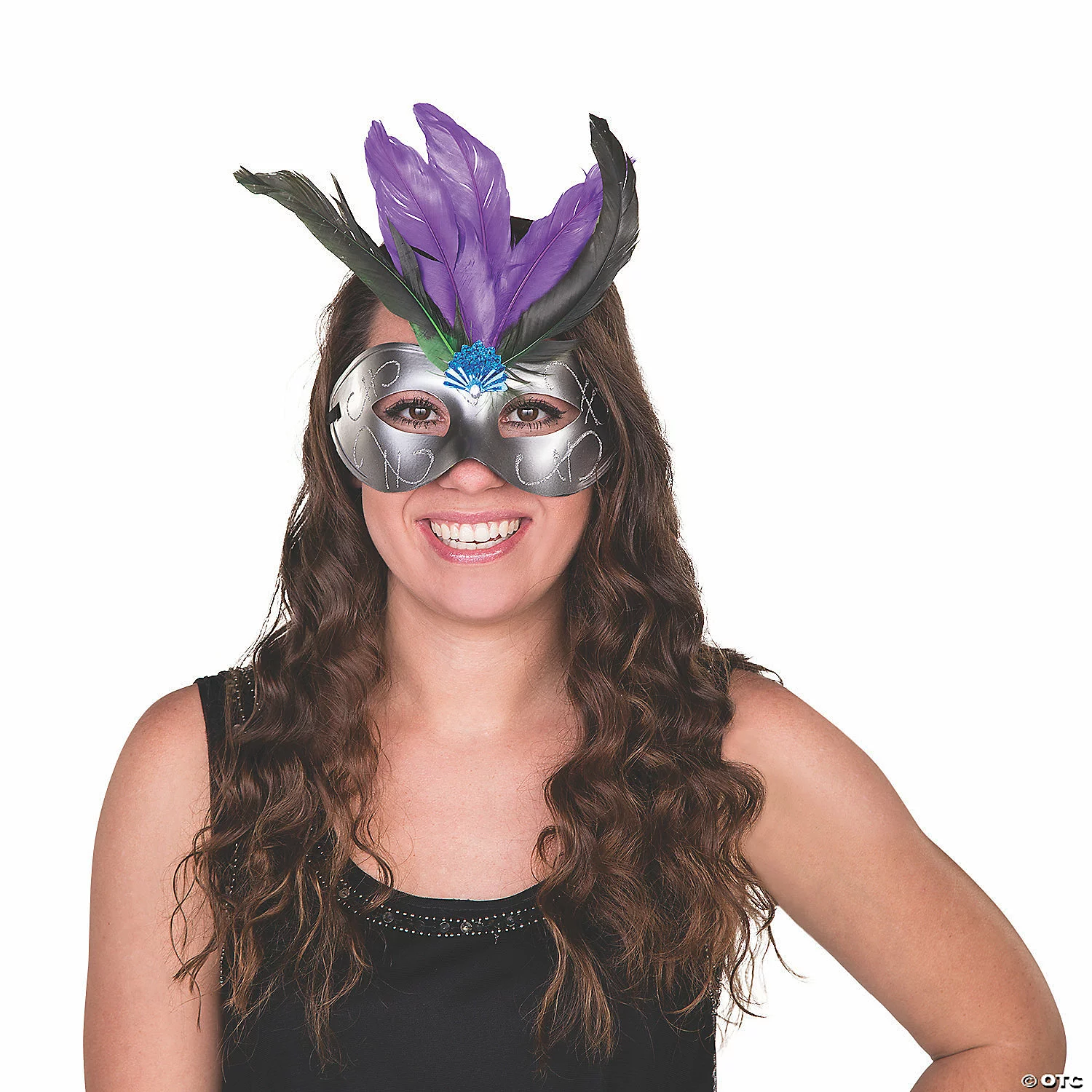 Feathered Masquerade Masks - 12 Pc. 4 Feathered Masquerade Masks - 12 Pc. - Afbeelding 2