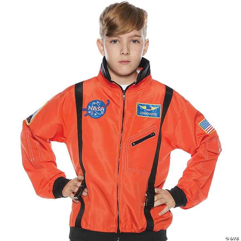 Kid’s Orange Astronaut Jacket Halloween Costume 3 Kid’s Orange Astronaut Jacket Halloween Costume