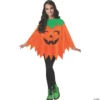 Kid's Pumpkin Poncho 1 Kid's Pumpkin Poncho -Halloweenexpress Winkel kids pumpkin ponchofw90869