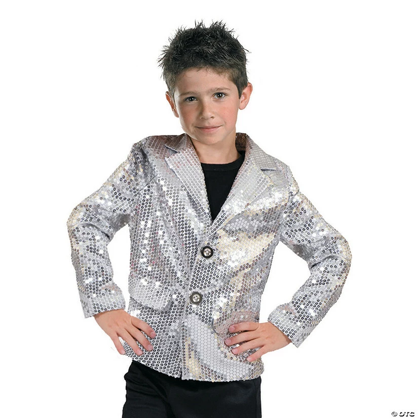 Kid's Silver Disco Jacket Costume 3 Kid's Silver Disco Jacket Costume