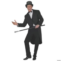 Men's Black Tailcoat Costume - Standard