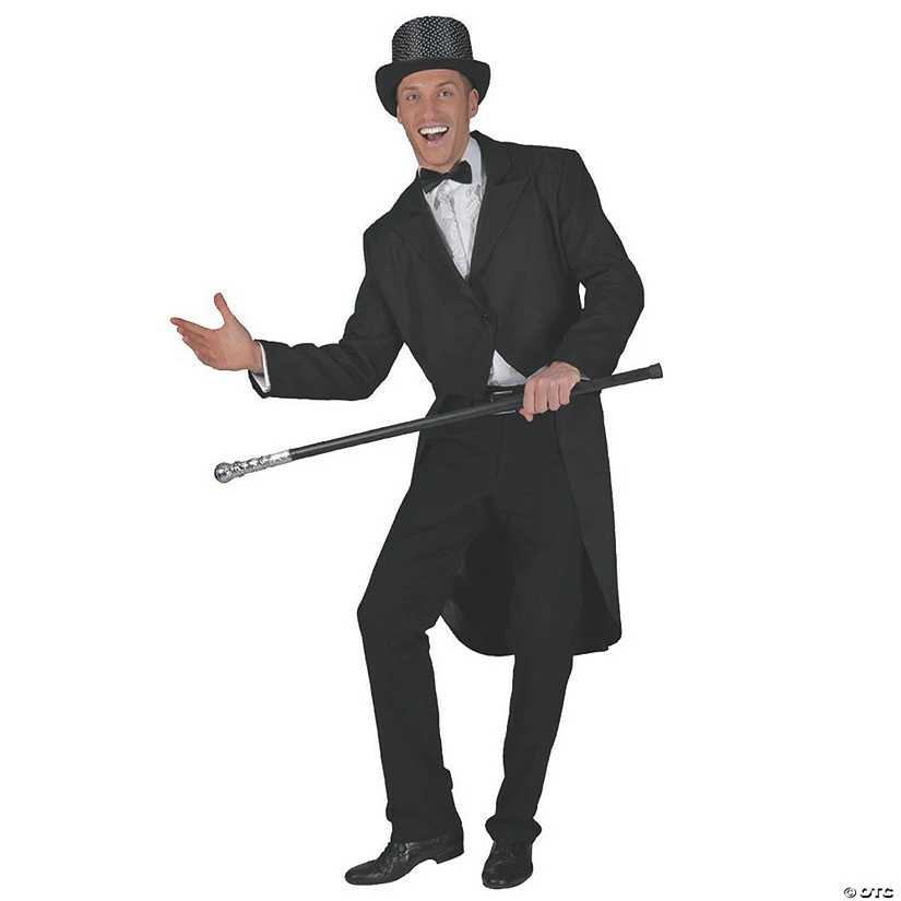 Men's Black Tailcoat Costume - Standard 3 Men's Black Tailcoat Costume - Standard
