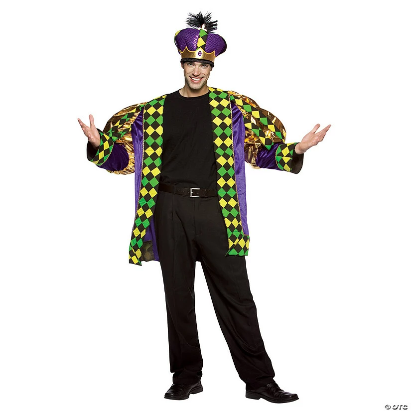 Men's Mardi Gras King Costume 3 Men's Mardi Gras King Costume