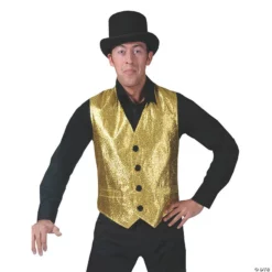 Men's Silver Vest Costume