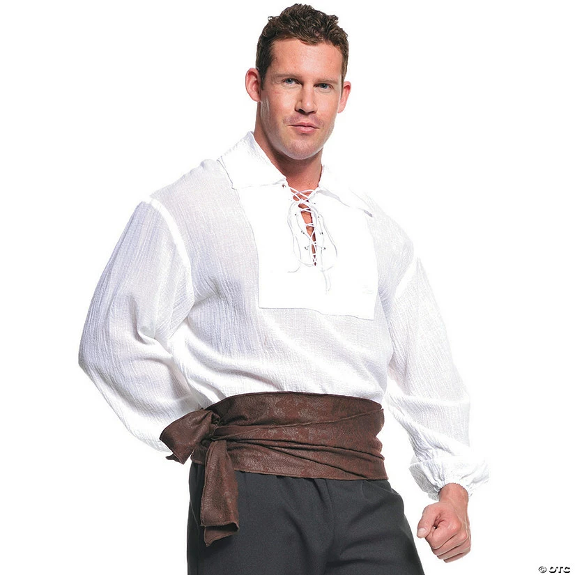 Men's White Pirate Shirt Costume 3 Men's White Pirate Shirt Costume