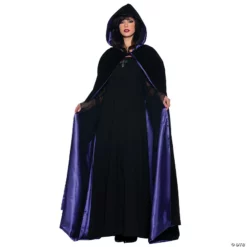 MN DELUXE VELVET CAPE BLACK PURPLE
