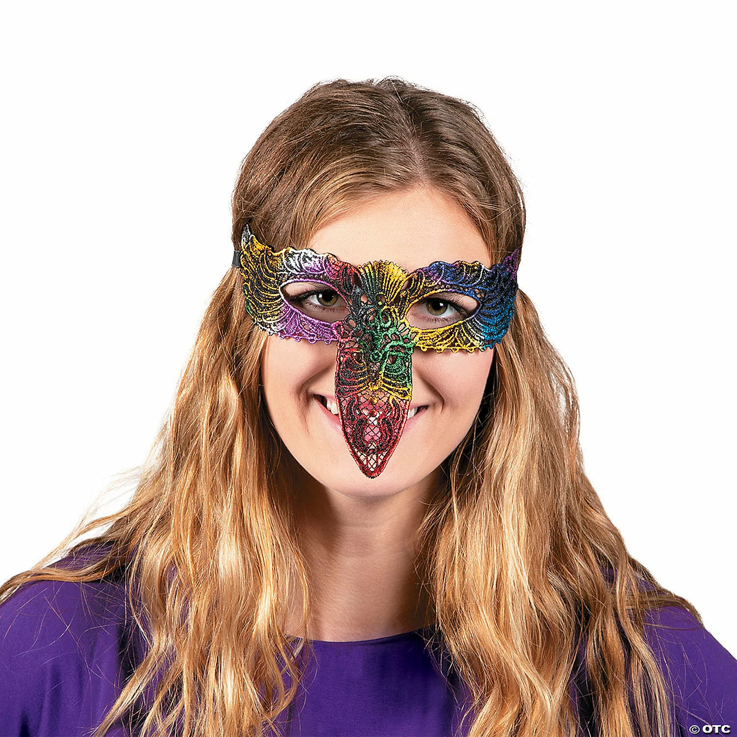Rainbow Long-Nose Masquerade Masks - 6 Pc. 4 Rainbow Long-Nose Masquerade Masks - 6 Pc. - Afbeelding 2