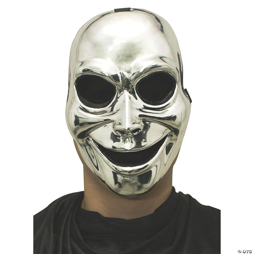 Silver Halloween Sinister Ghost Mask 3 Silver Halloween Sinister Ghost Mask