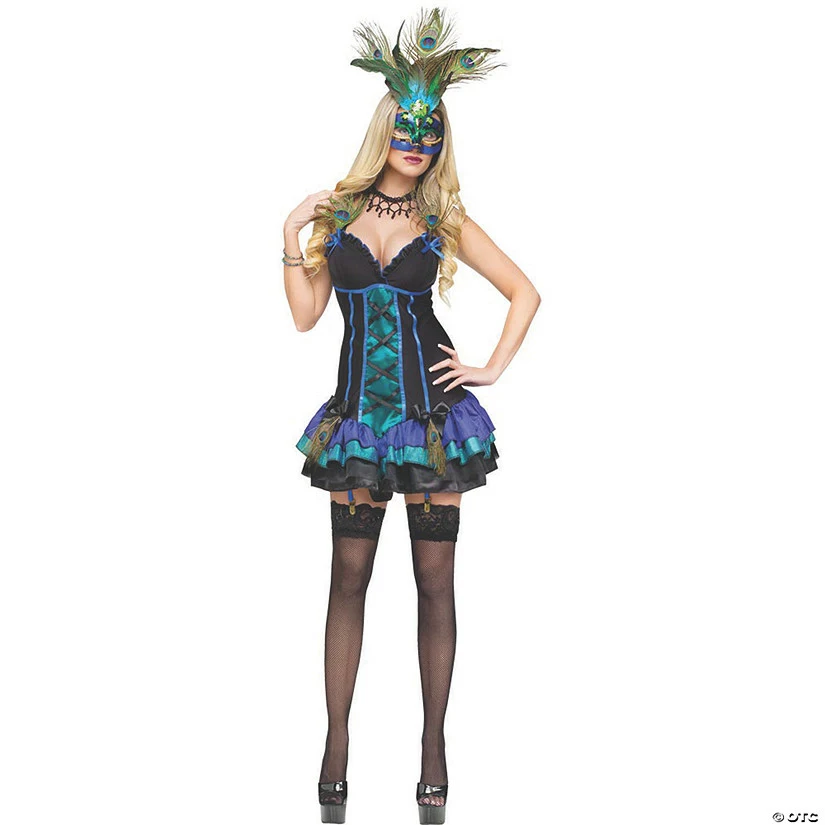 Women’s Midnight Peacock Costume - Extra Small 3 Women’s Midnight Peacock Costume - Extra Small