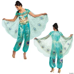 Women's Deluxe Aladdin™ Live Action Teal Jasmine Costume