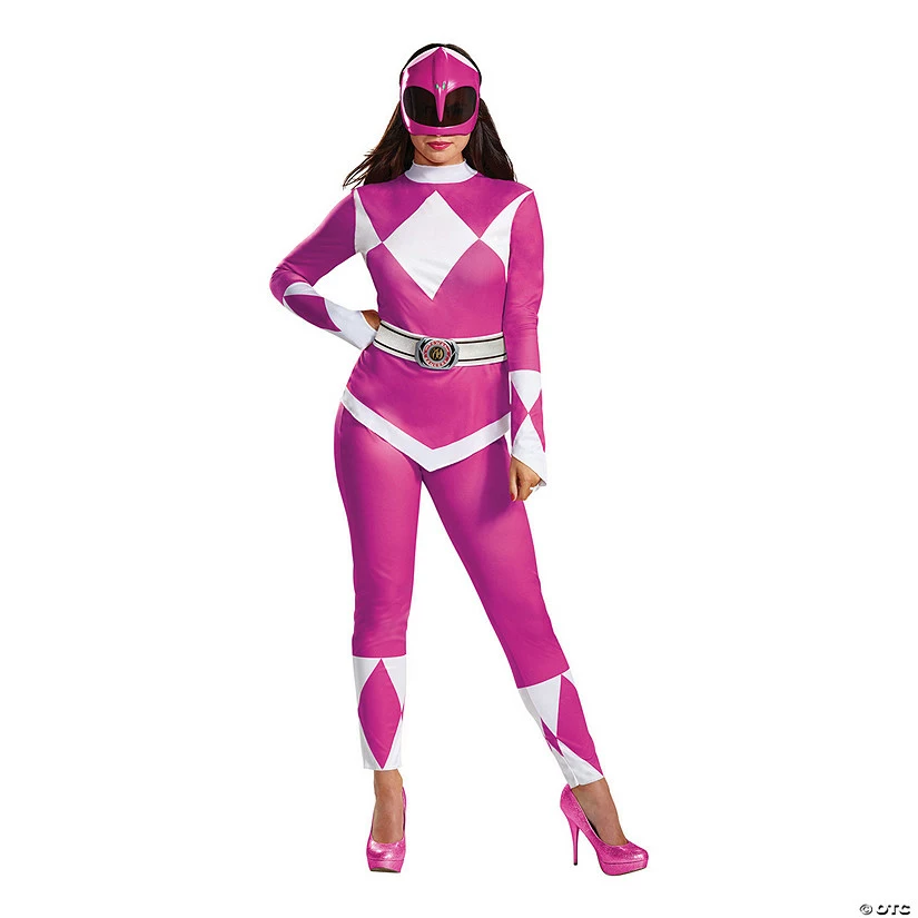 Women's Deluxe Mighty Morphin Pink Ranger Costume 3 Women's Deluxe Mighty Morphin Pink Ranger Costume