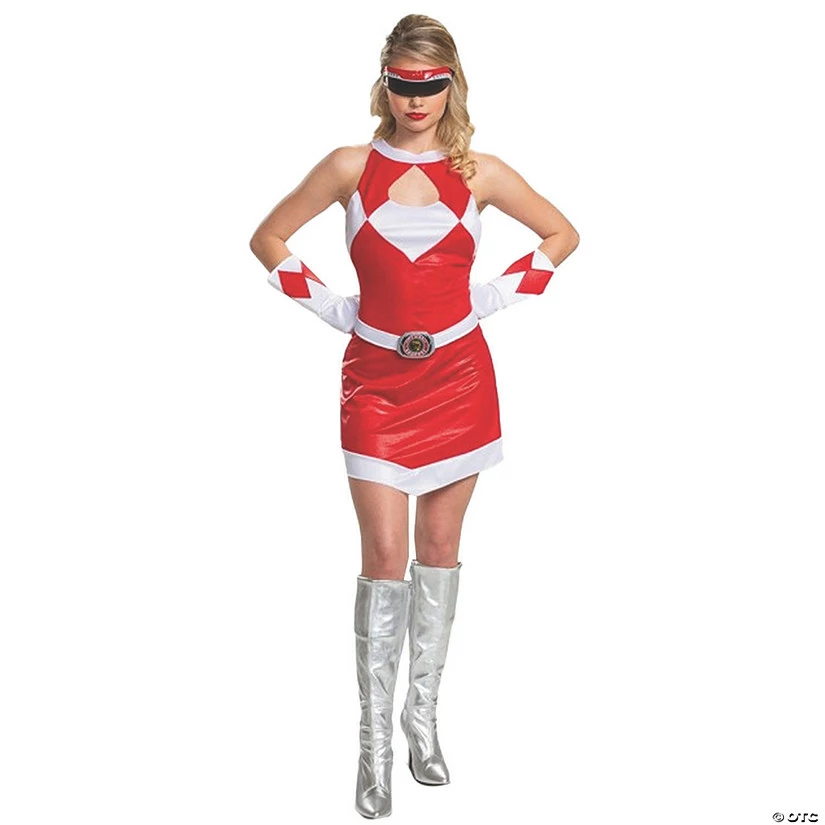 Women's Deluxe Mighty Morphin Red Ranger Costume - Small 3 Women's Deluxe Mighty Morphin Red Ranger Costume - Small