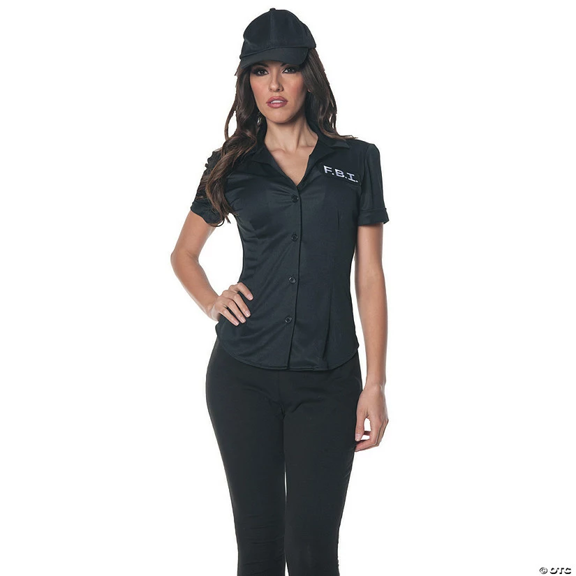 Women's FBI Fitted Shirt Costume 3 Women's FBI Fitted Shirt Costume