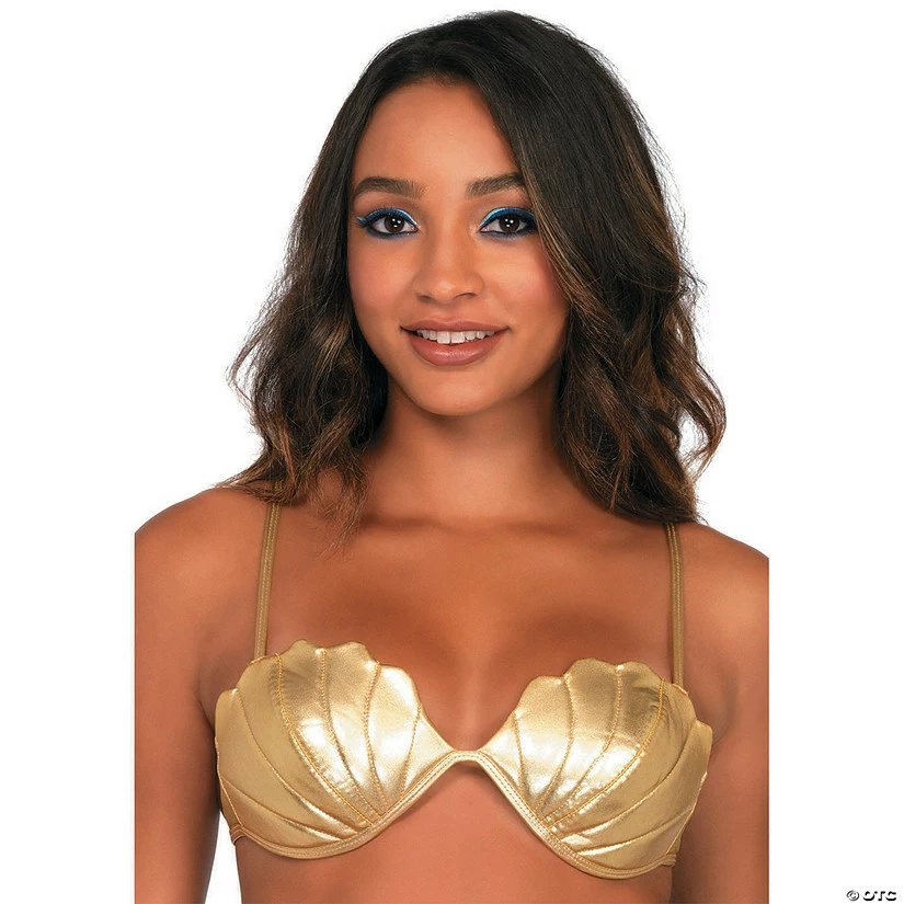 Women's Gold Mermaid Shell Bra 3 Women's Gold Mermaid Shell Bra