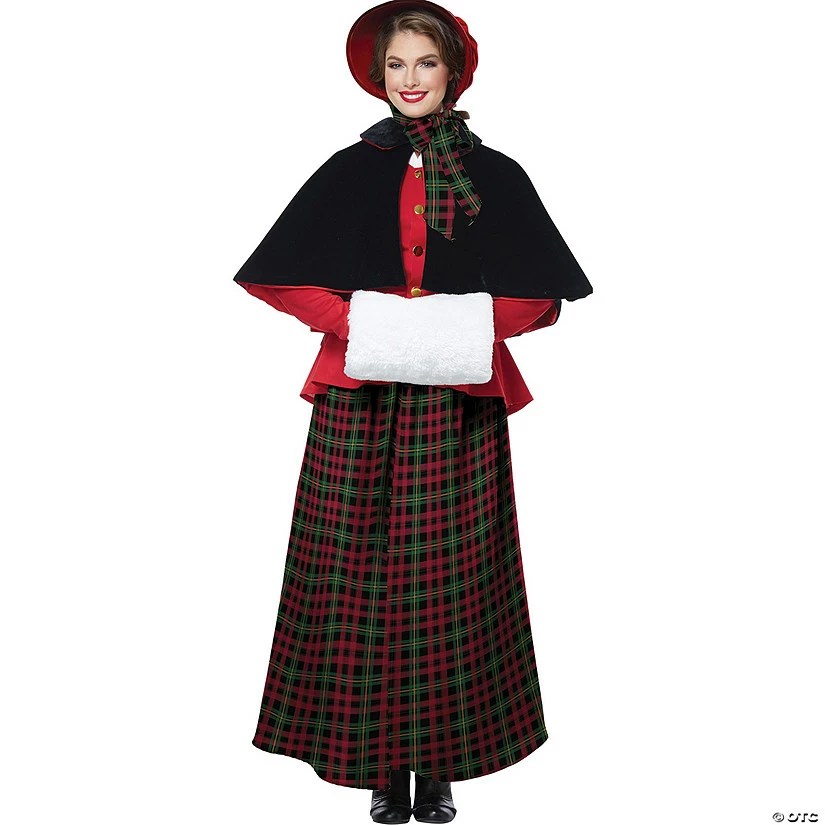 Women's Holiday Caroler Costume 3 Women's Holiday Caroler Costume
