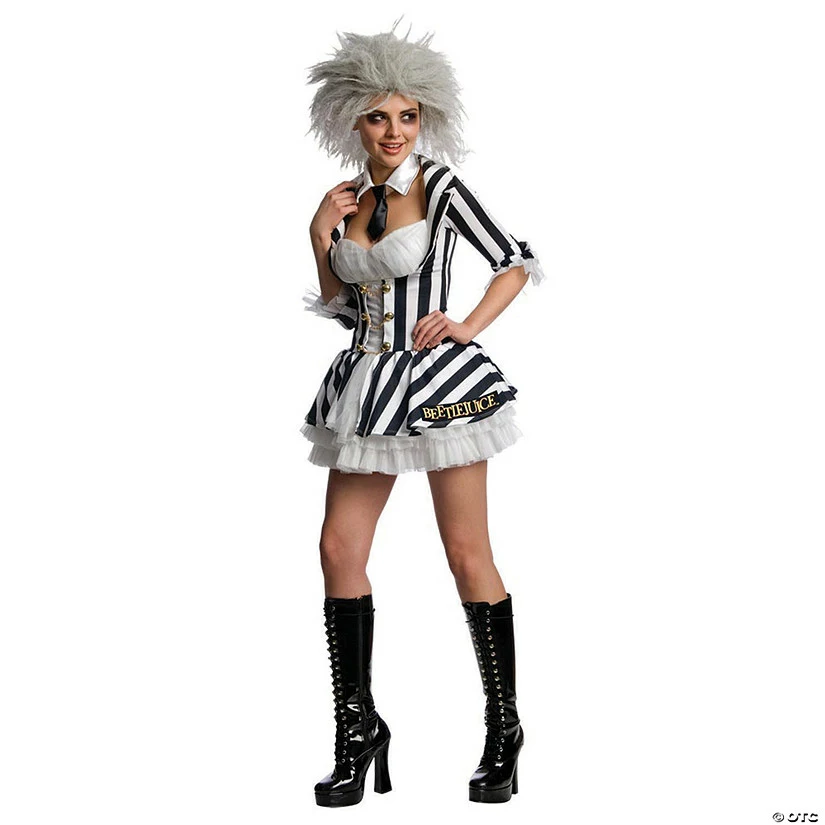 Women's Sexy Beetlejuice Costume 3 Women's Sexy Beetlejuice Costume